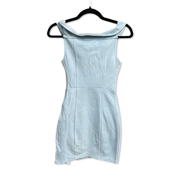 Superdown Naya Off Shoulder Dress Light Blue Off-Shoulder Mini Revolve XXS - Picture 5 of 7